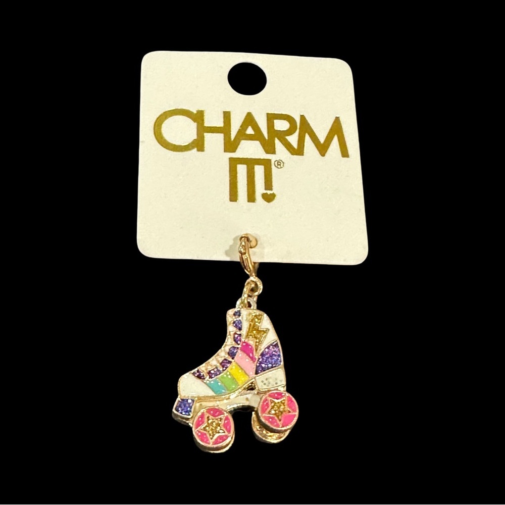 Colorful Roller Skate Charm Enamel Multi Color
